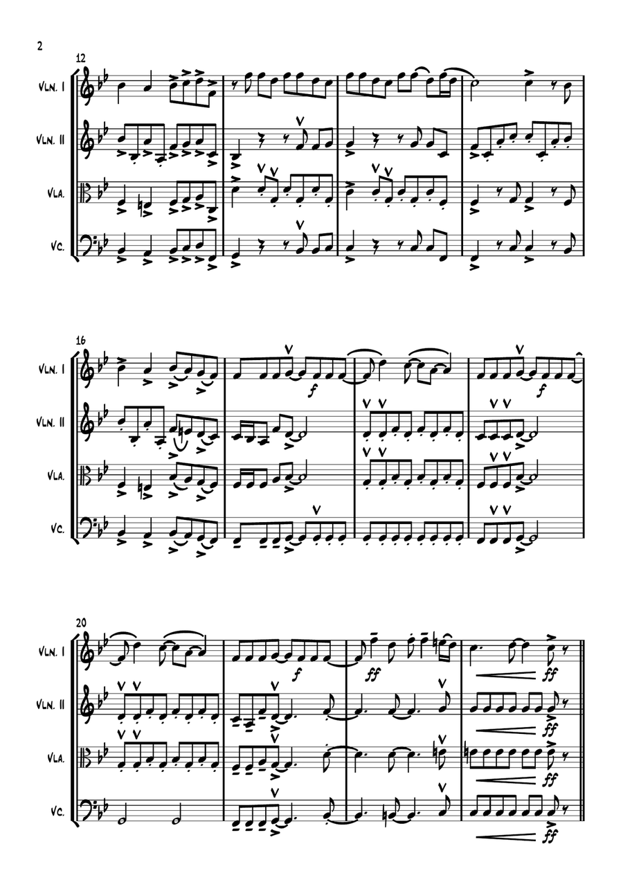I Believe In A Thing Called Love String Quartet scores gallery preview page 2