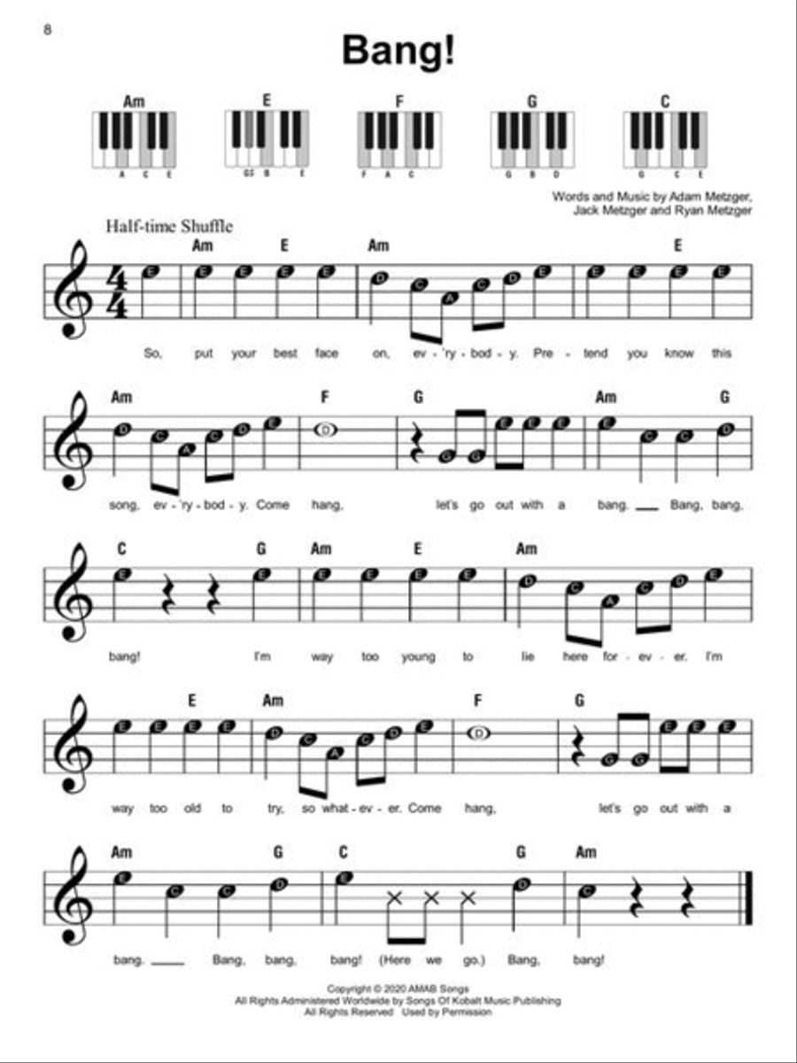 Pop Songs for Kids – Super Easy Songbook Easy Piano scores gallery preview page 8