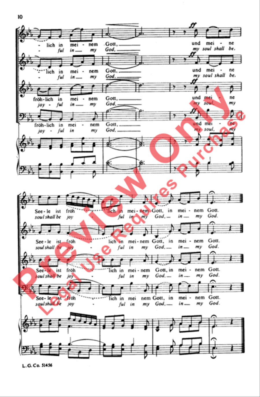 Ich Freue Mich Im Herrn (I Will Rejoice in the Lord) 4-Part scores gallery preview page 9