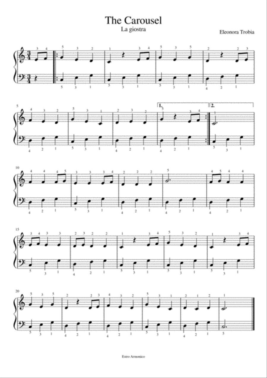 The Carousel Easy Piano scores gallery preview page 1
