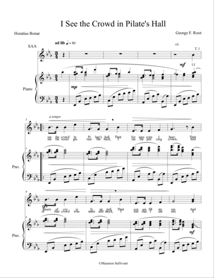 I See the Crowd in Pilate's Hall Women's Choir scores gallery preview page 2