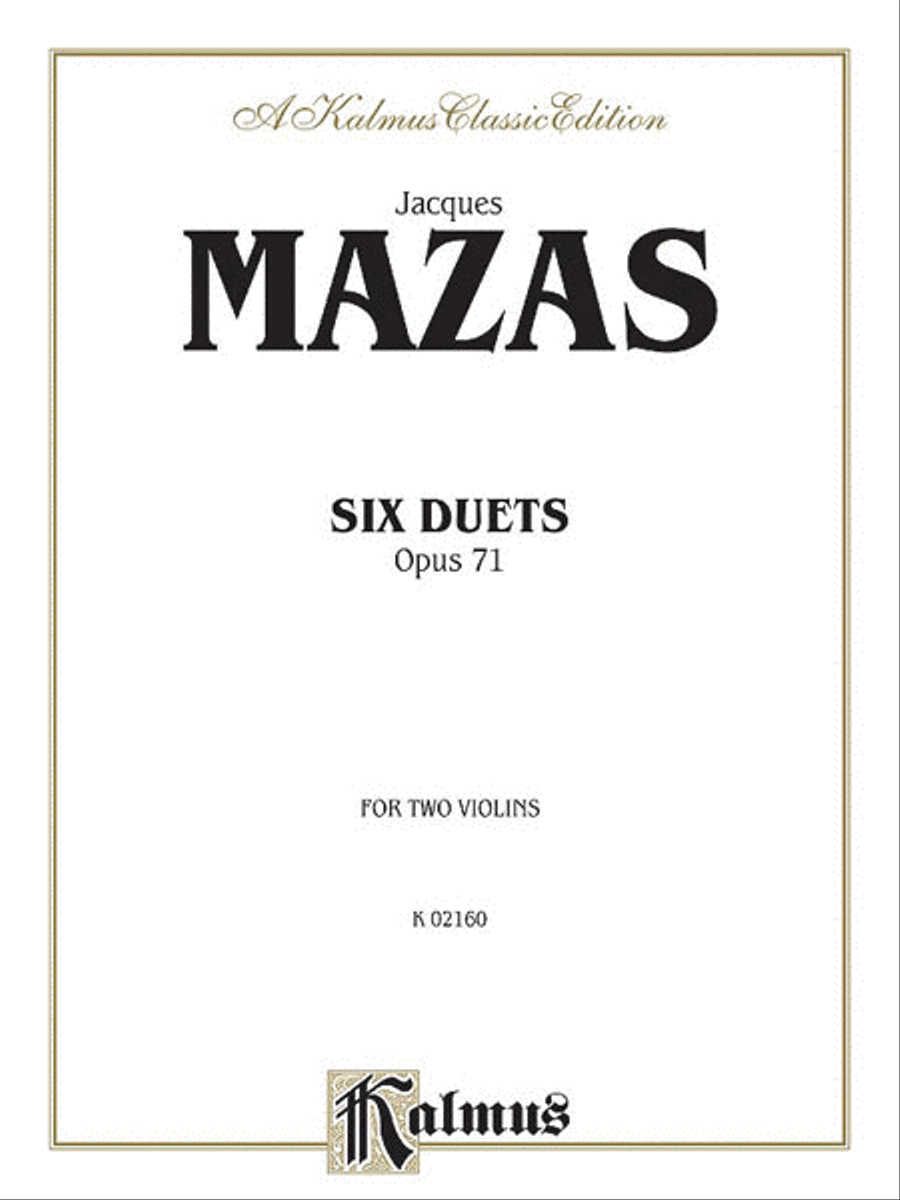SIX DUETS for Two Violins Opus 71 String Duet scores gallery preview page 1