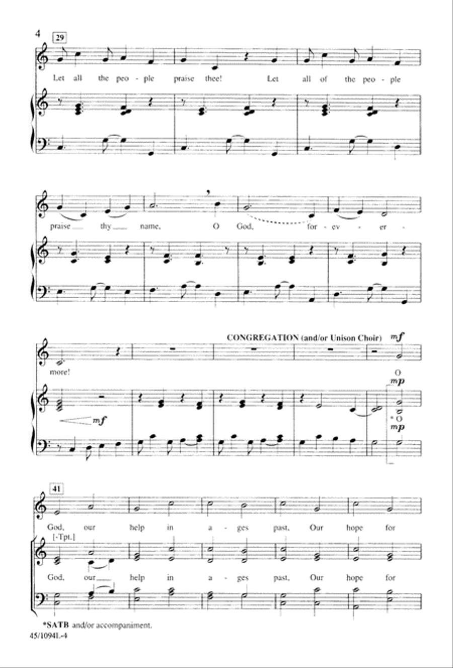 10 Anthems for about 10 Singers Unison Choir scores gallery preview page 4