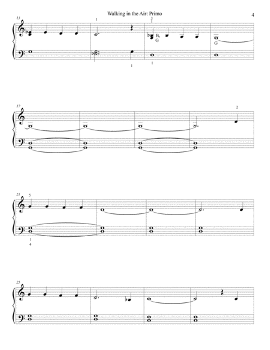 Walking In The Air Easy Piano scores gallery preview page 5