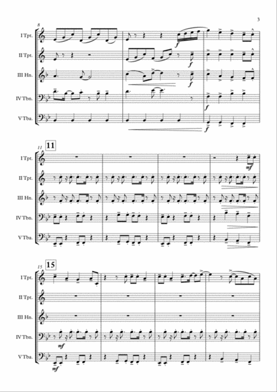 Shut Up And Dance Brass Quintet scores gallery preview page 4