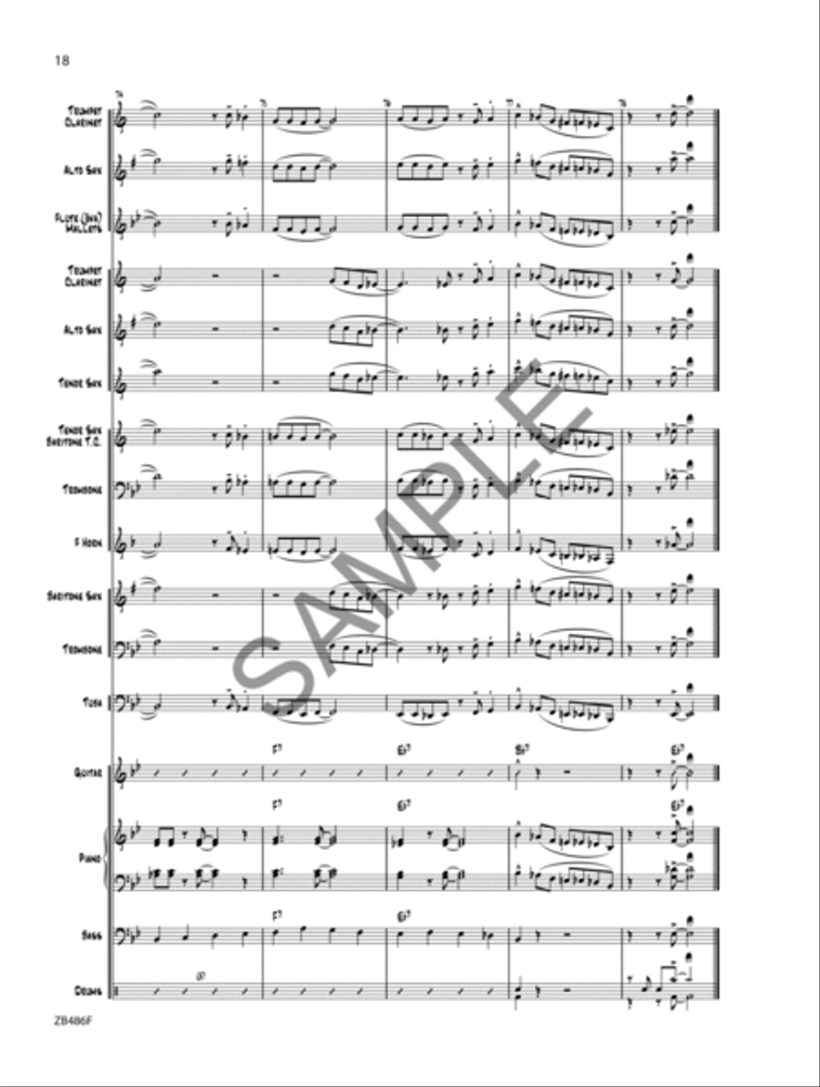 What About Blues? - Score Concert Band scores gallery preview page 19