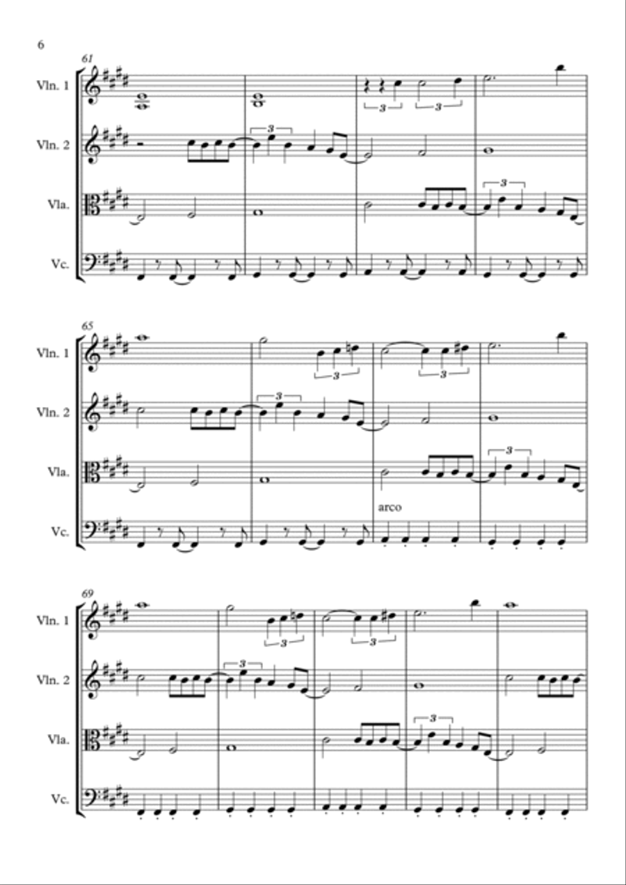God Only Knows String Quartet scores gallery preview page 6