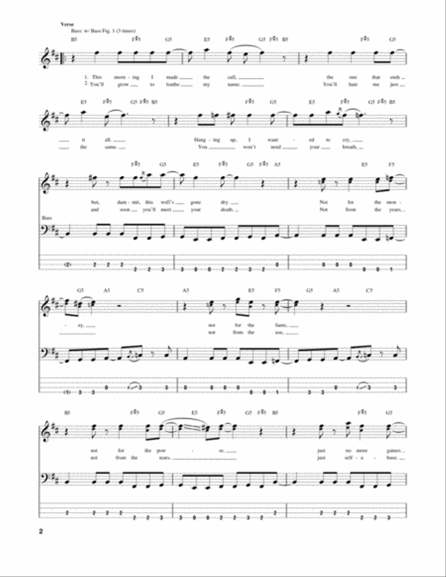Tornado Of Souls Guitar Tablature scores gallery preview page 2