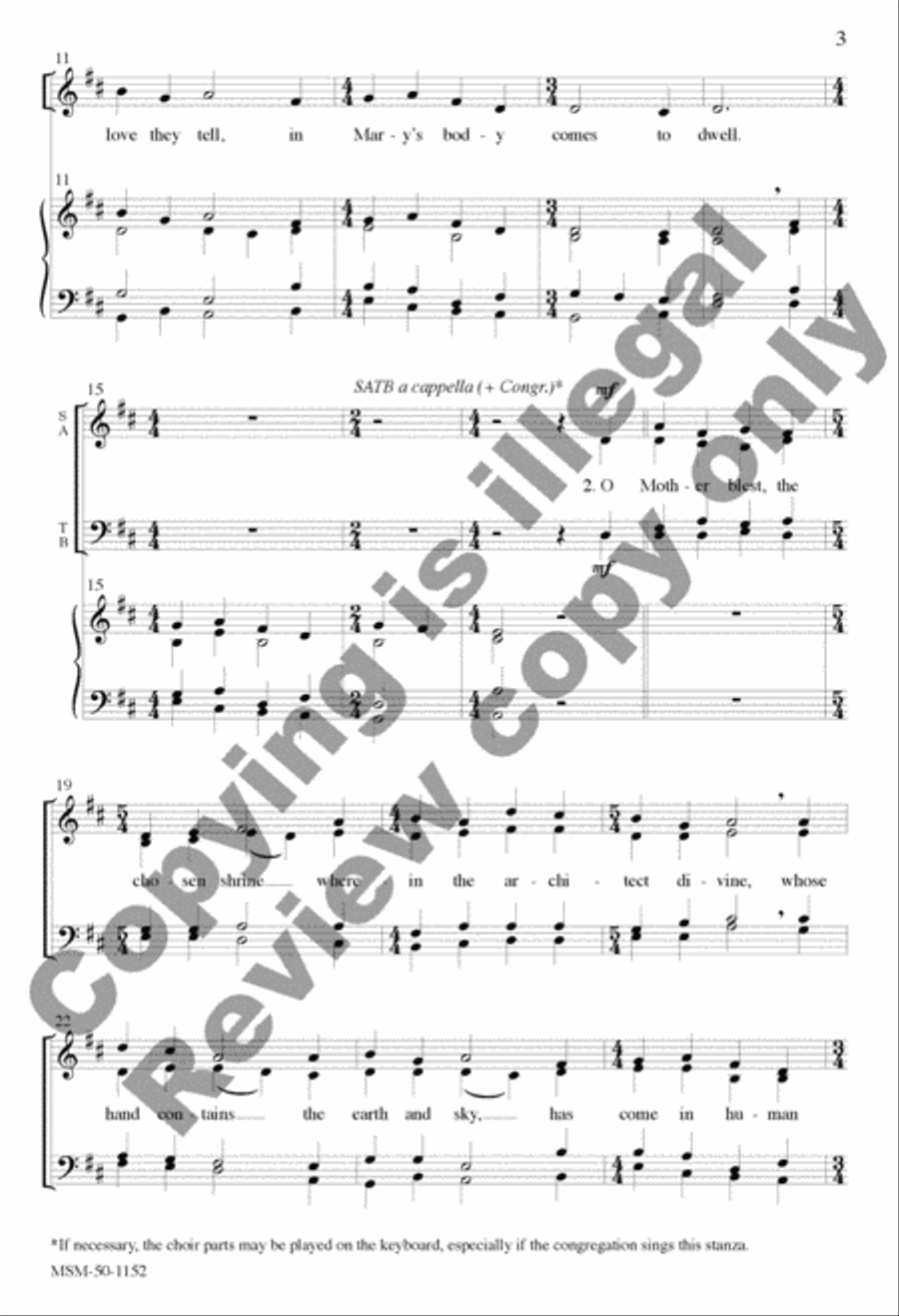 The God Whom Earth and Sea and Sky 4-Part scores gallery preview page 3