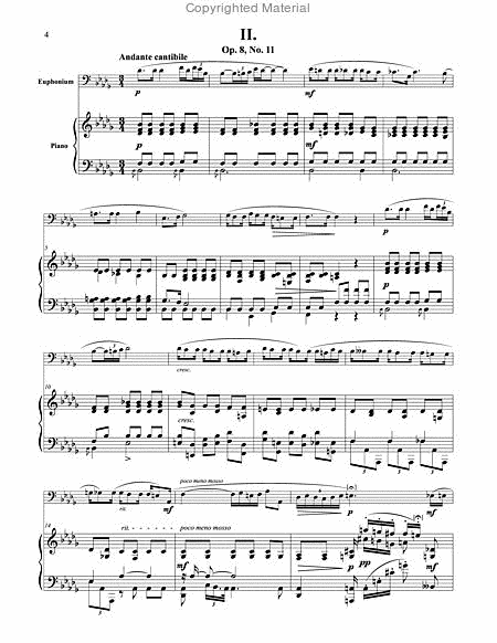 Three Etudes for Euphonium and Piano