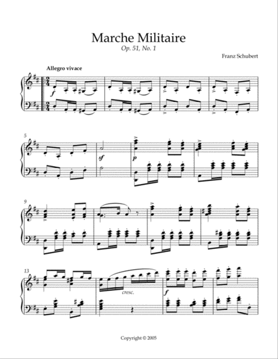 March Militaire (Military March) Piano Method scores gallery preview page 2