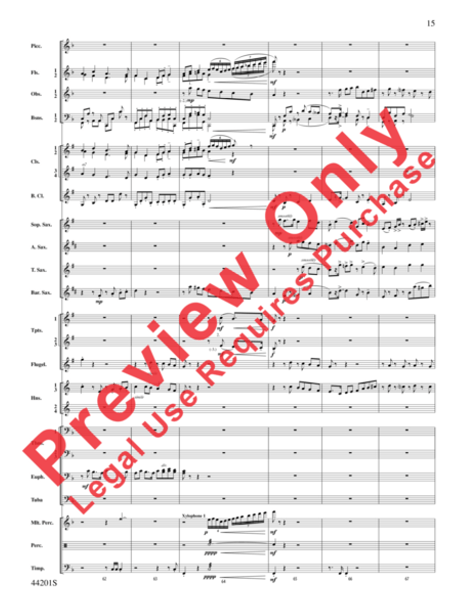 Handel in the Strand Concert Band scores gallery preview page 16