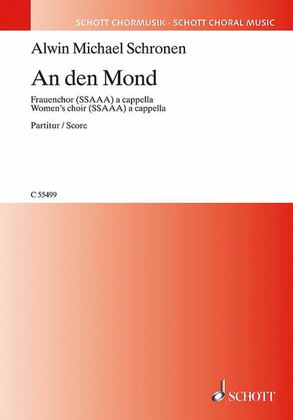 Book cover for An Den Mond Ssaaa A Cappella, German