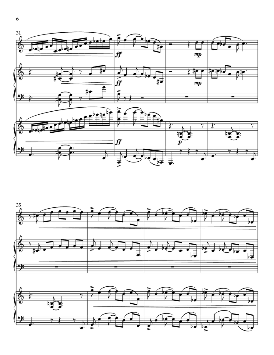 Excursion No. 3 for Clarinet, Marimba and Piano Chamber Music scores gallery preview page 6