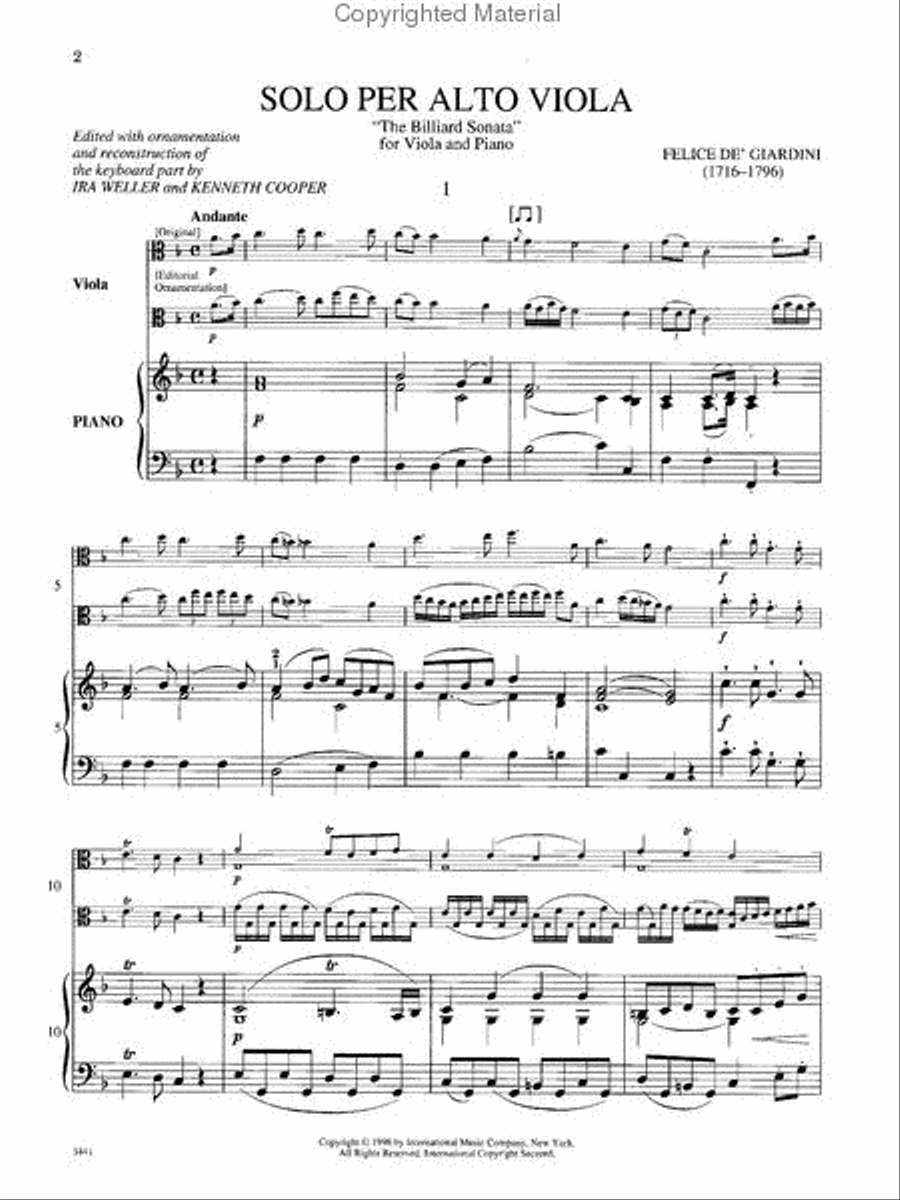 Solo Per Alto Viola Piano Accompaniment scores gallery preview page 2