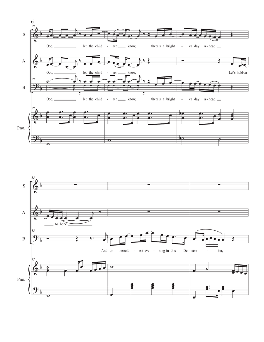 Hallelujah 3-Part scores gallery preview page 6
