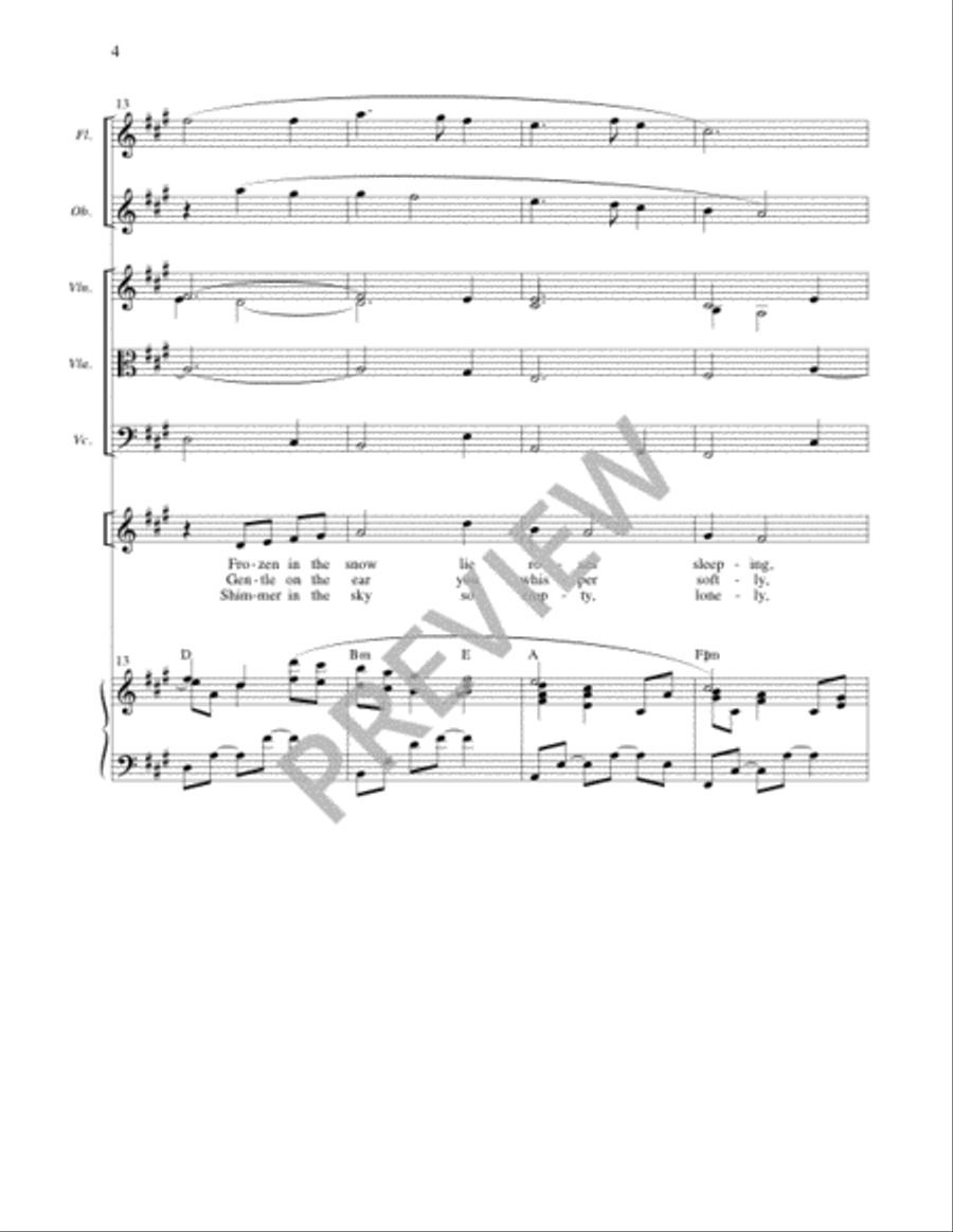 Night of Silence - Unison edition, Instrument edition Unison Choir scores gallery preview page 5