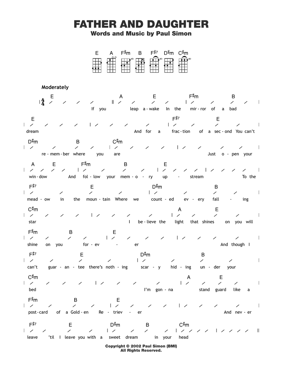 Father And Daughter Ukulele scores gallery preview page 1