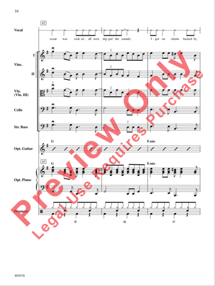 Monster Mash String Orchestra scores gallery preview page 17