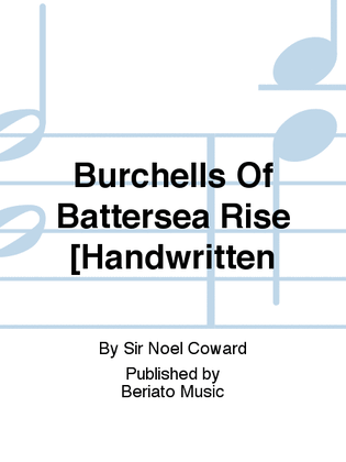 Burchells Of Battersea Rise [Handwritten