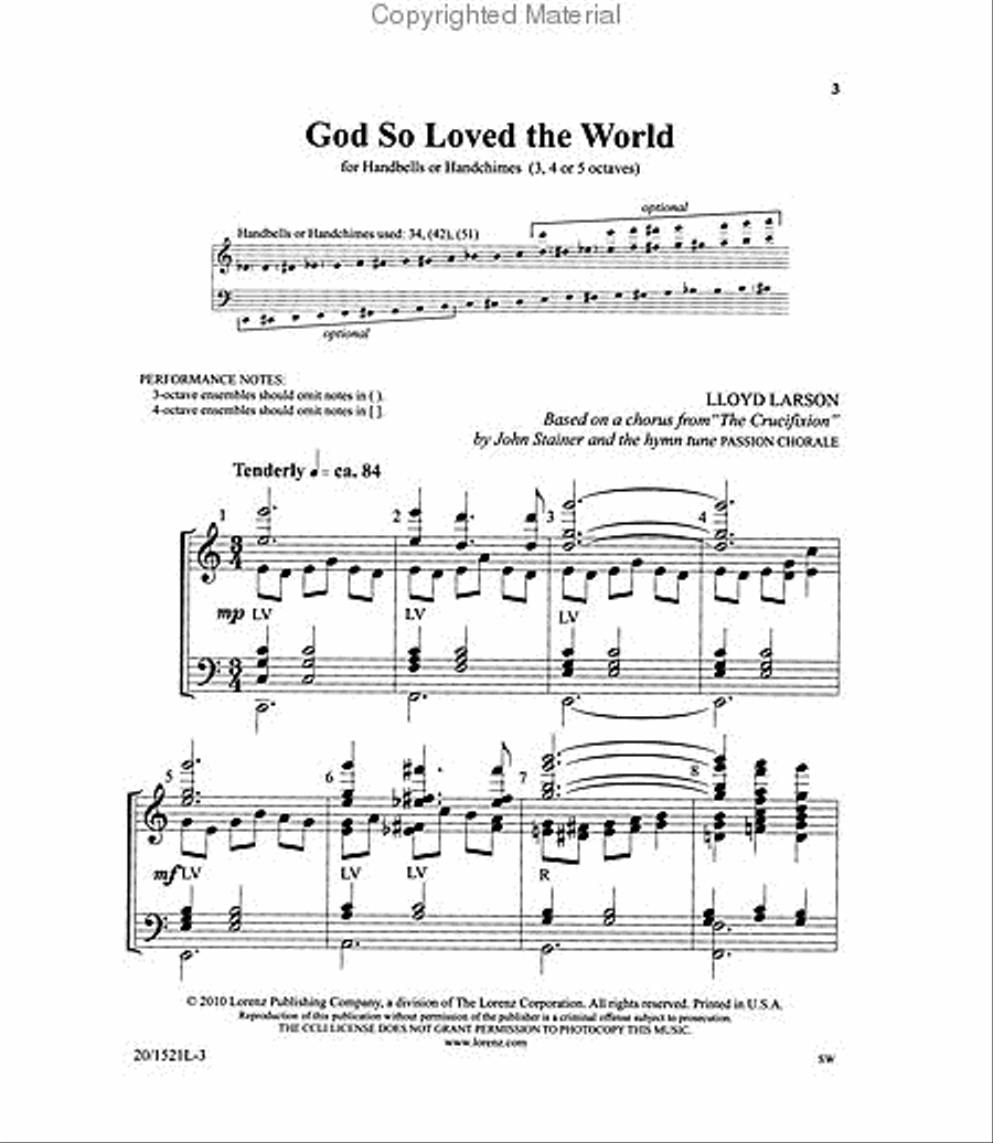 God So Loved the World God So Loved the World 5-Octaves scores gallery preview page 2