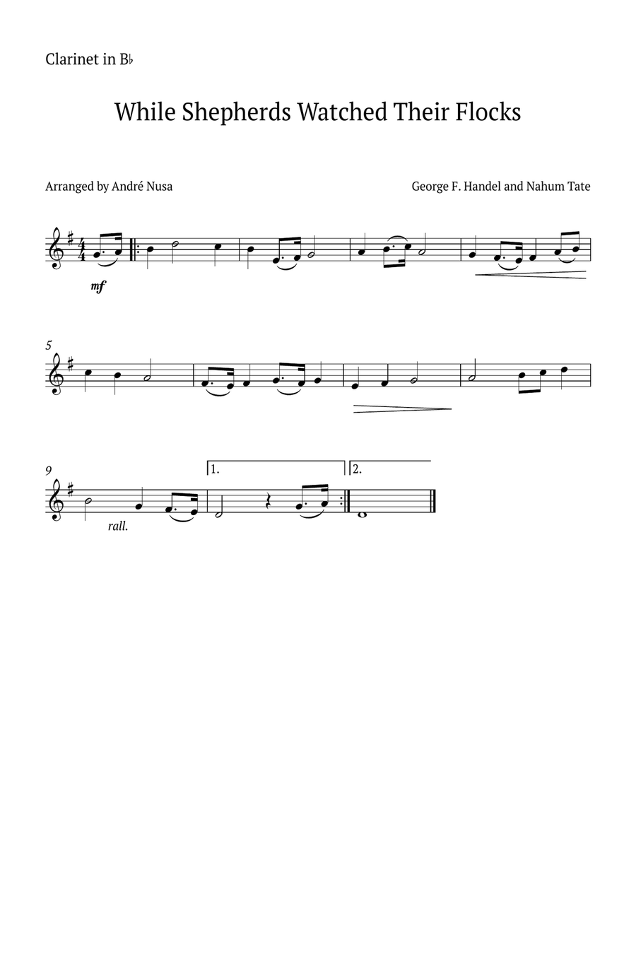 While Shepherds Watched Their Flocks Small Ensemble scores gallery preview page 4