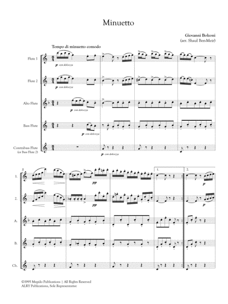 Minuetto for Flute Choir