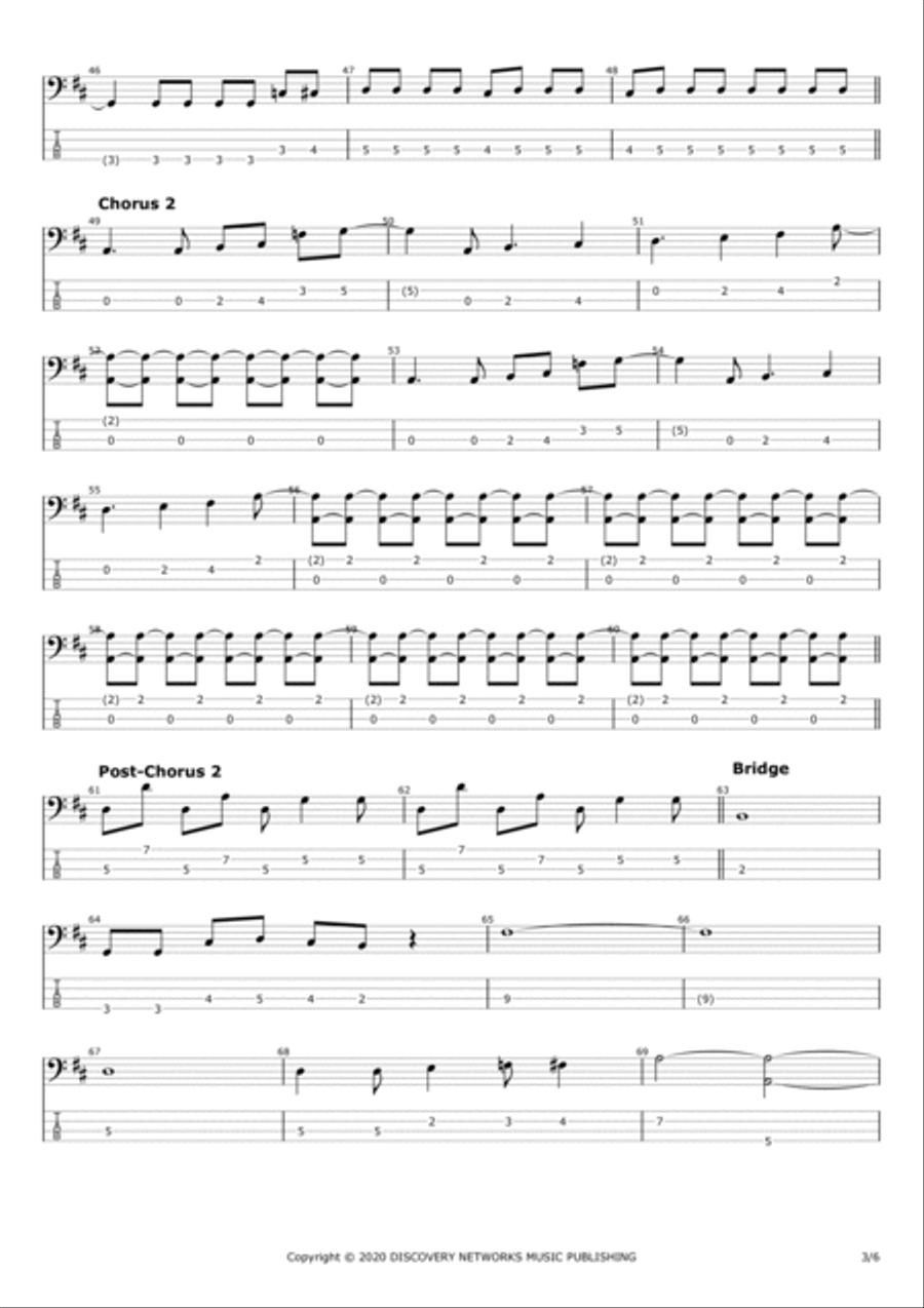 Ikea Bass Guitar scores gallery preview page 3
