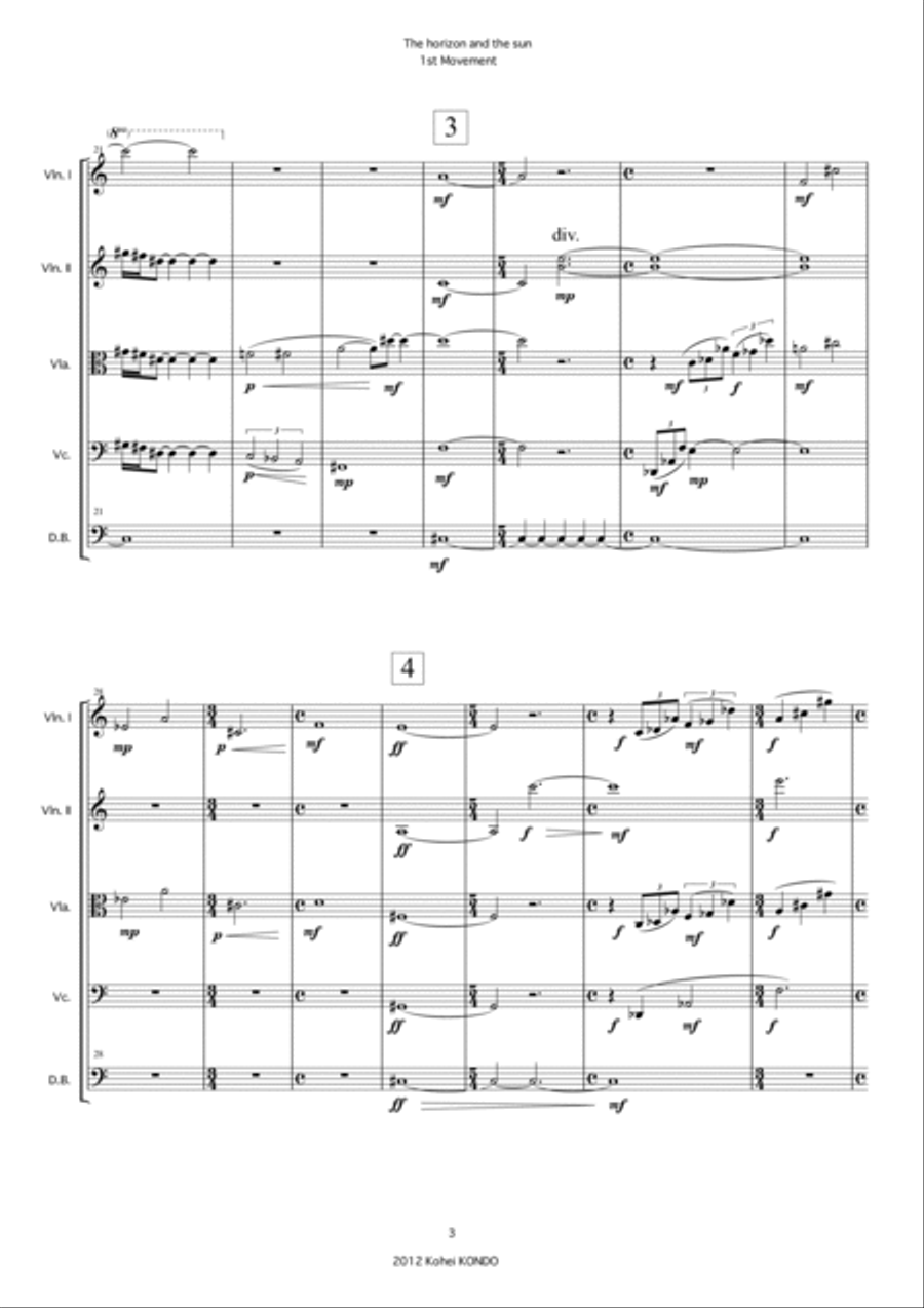 Suite for string orchestra "The horizon and the sun" op.130 image number null