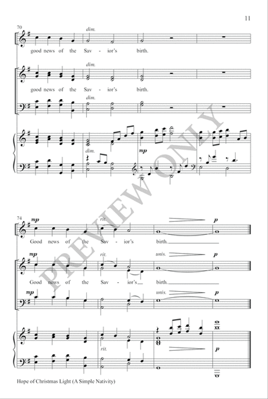 Hope of Christmas Light Hope of Christmas Light 4-Part scores gallery preview page 10
