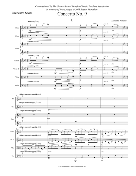 Concerto No. 9 "Boston Concerto" (First Edition) - Orchestra Score image number null