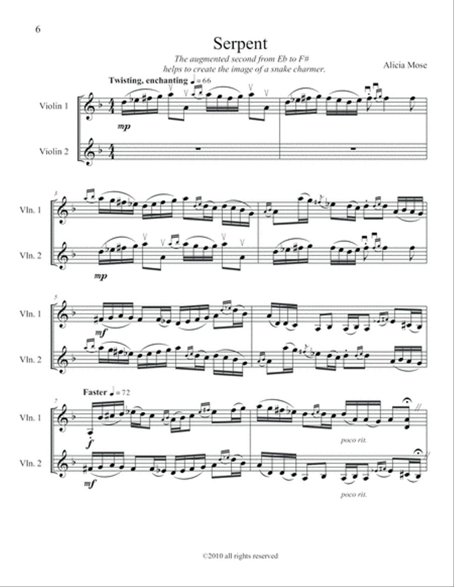 Twelve Canons for Two Violins String Duet scores gallery preview page 6