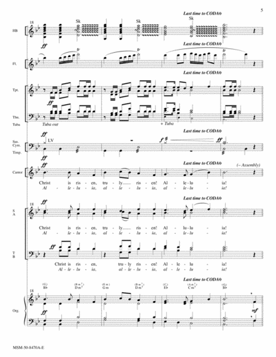 Christ Is Risen, Alleluia (Downloadable Full Score) image number null