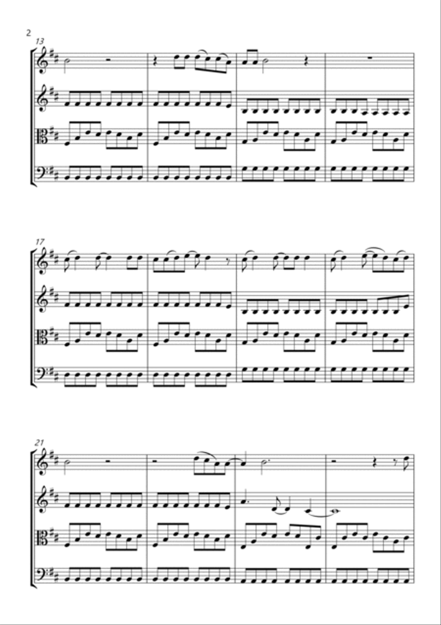 Love Story String Quartet scores gallery preview page 2