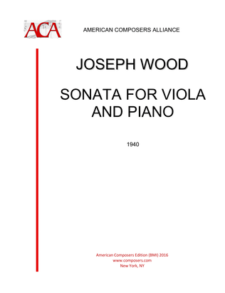 Book cover for [Wood] Sonata for Viola and Piano