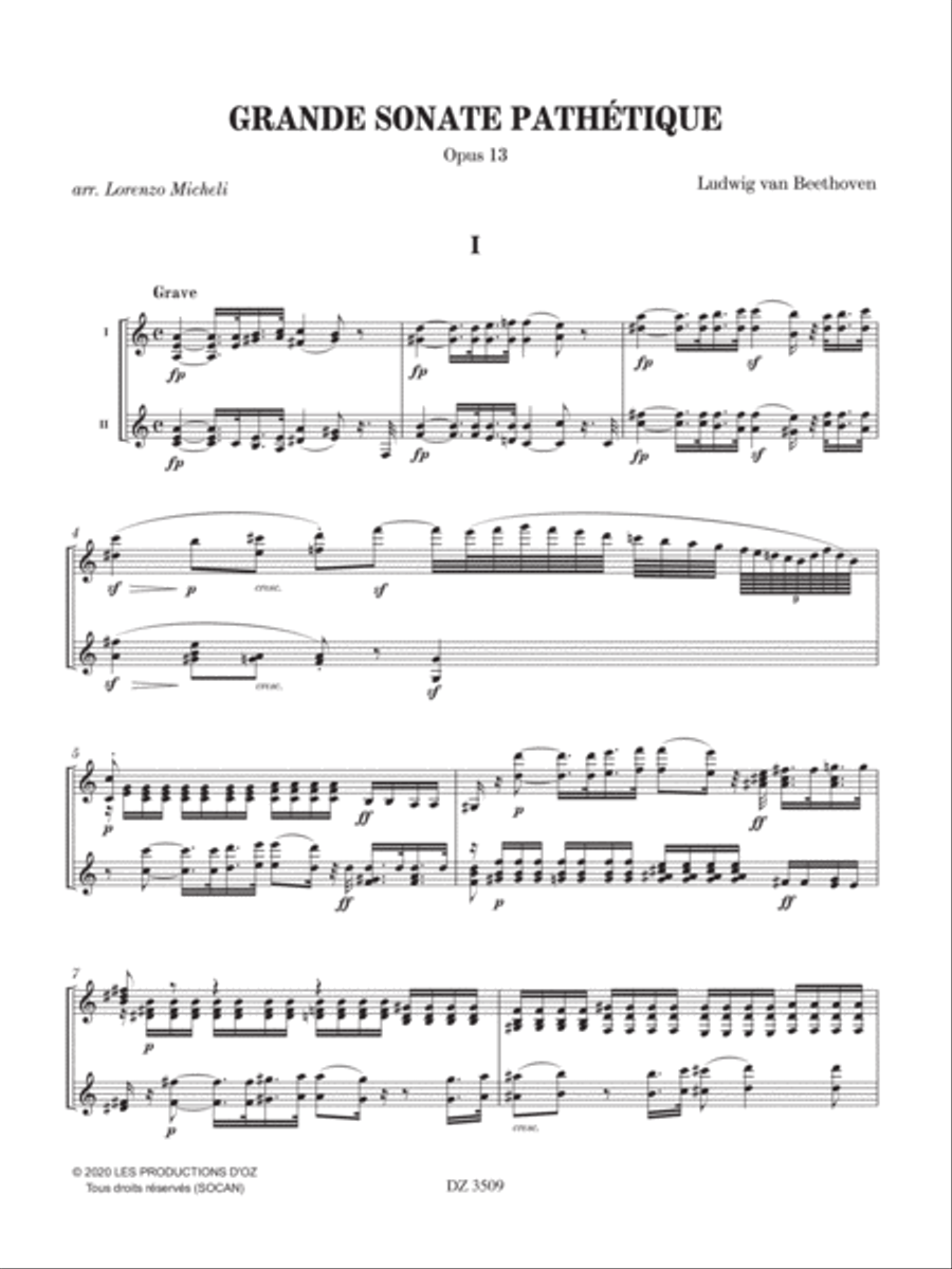 Grande sonate pathétique, opus 13 Classical Guitar scores gallery preview page 3