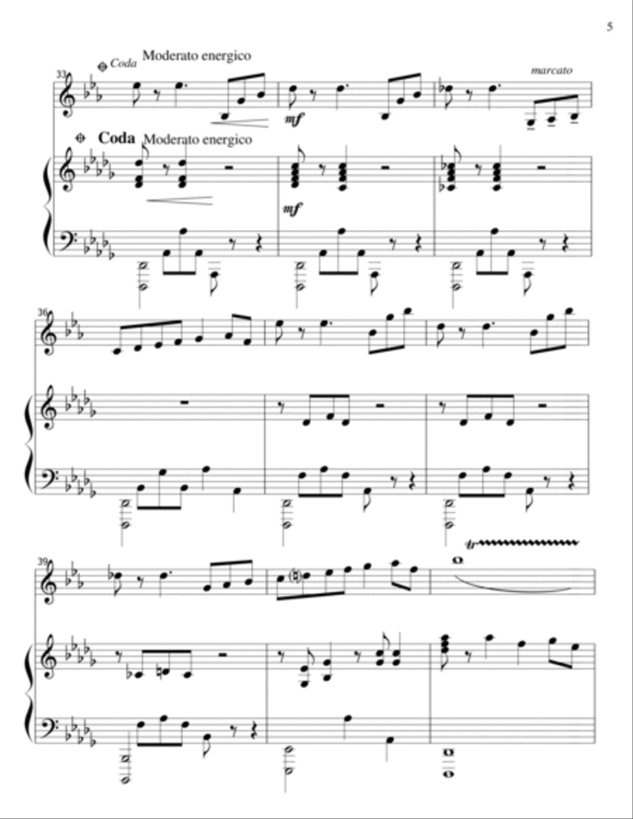 La Lisonjera - clarinet-piano B-Flat Clarinet scores gallery preview page 5