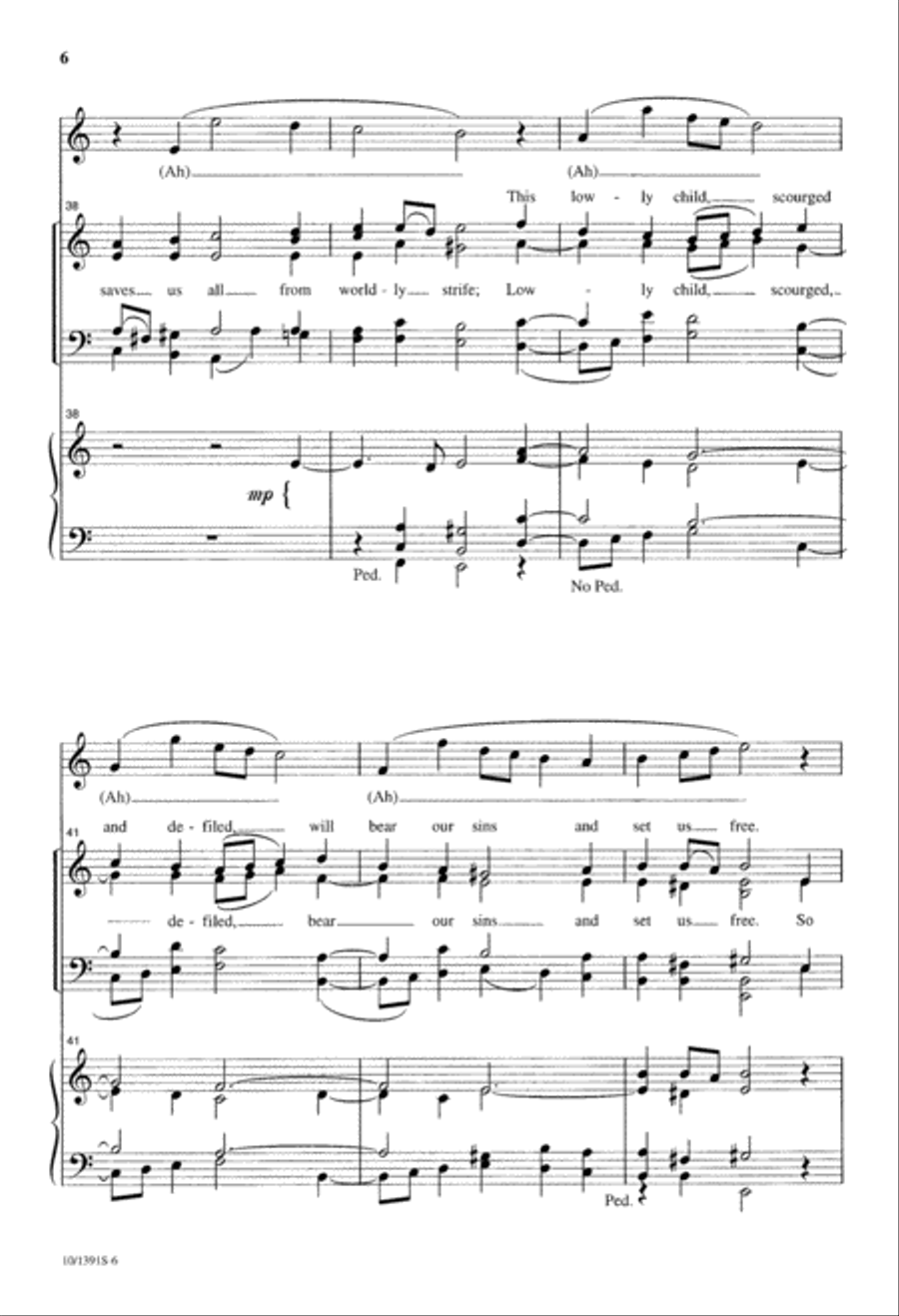 When Christ Was Born 4-Part scores gallery preview page 6