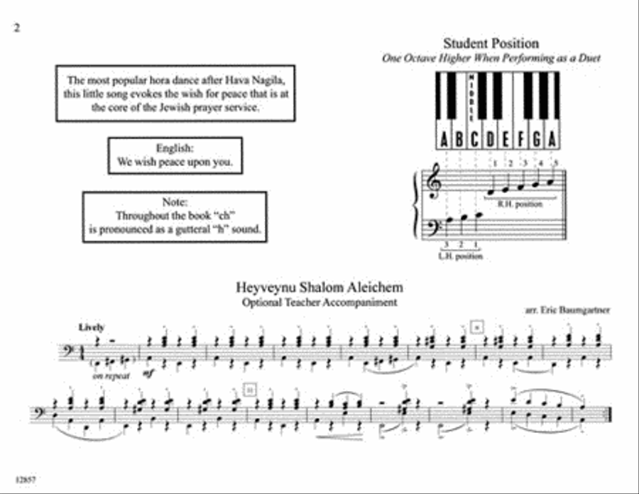 Jewish Favorites Easy Piano scores gallery preview page 3