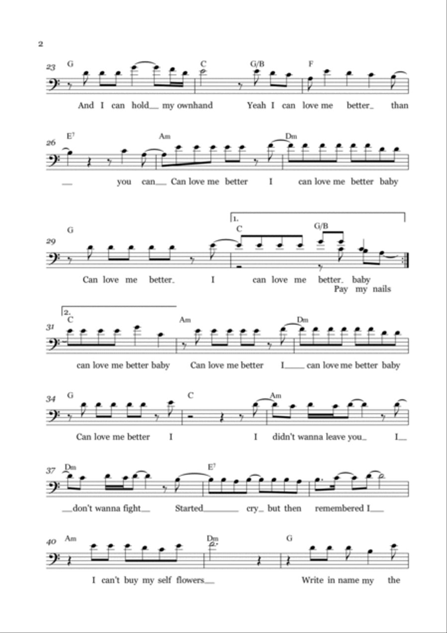 Flowers Trombone Solo scores gallery preview page 2