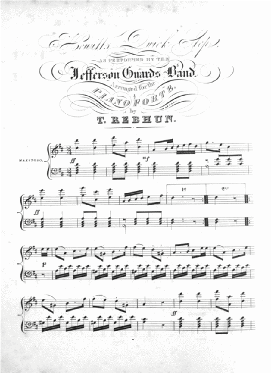Hewitt's Quick Step Piano Solo scores gallery preview page 2