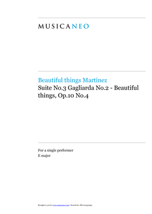 Suite No.3 Gagliarda No.2-Beautiful things Op.10 No.4