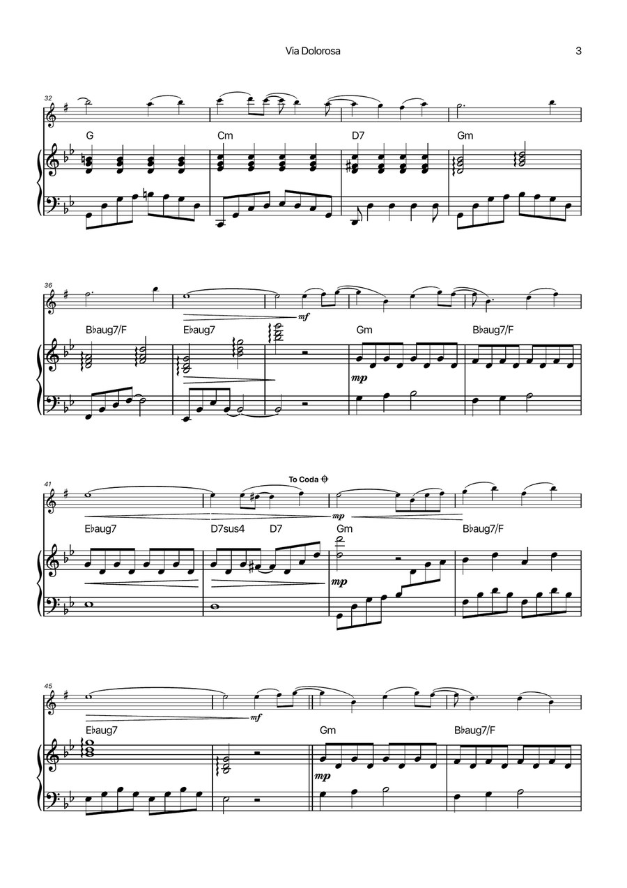 Via Dolorosa Chamber Music scores gallery preview page 3