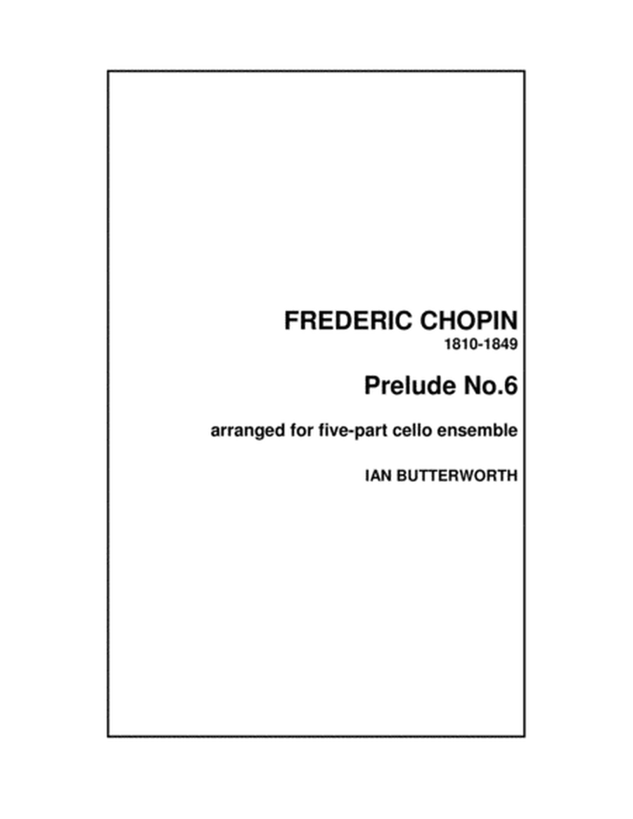 CHOPIN Prelude No.6 for 5-part cello ensemble image number null