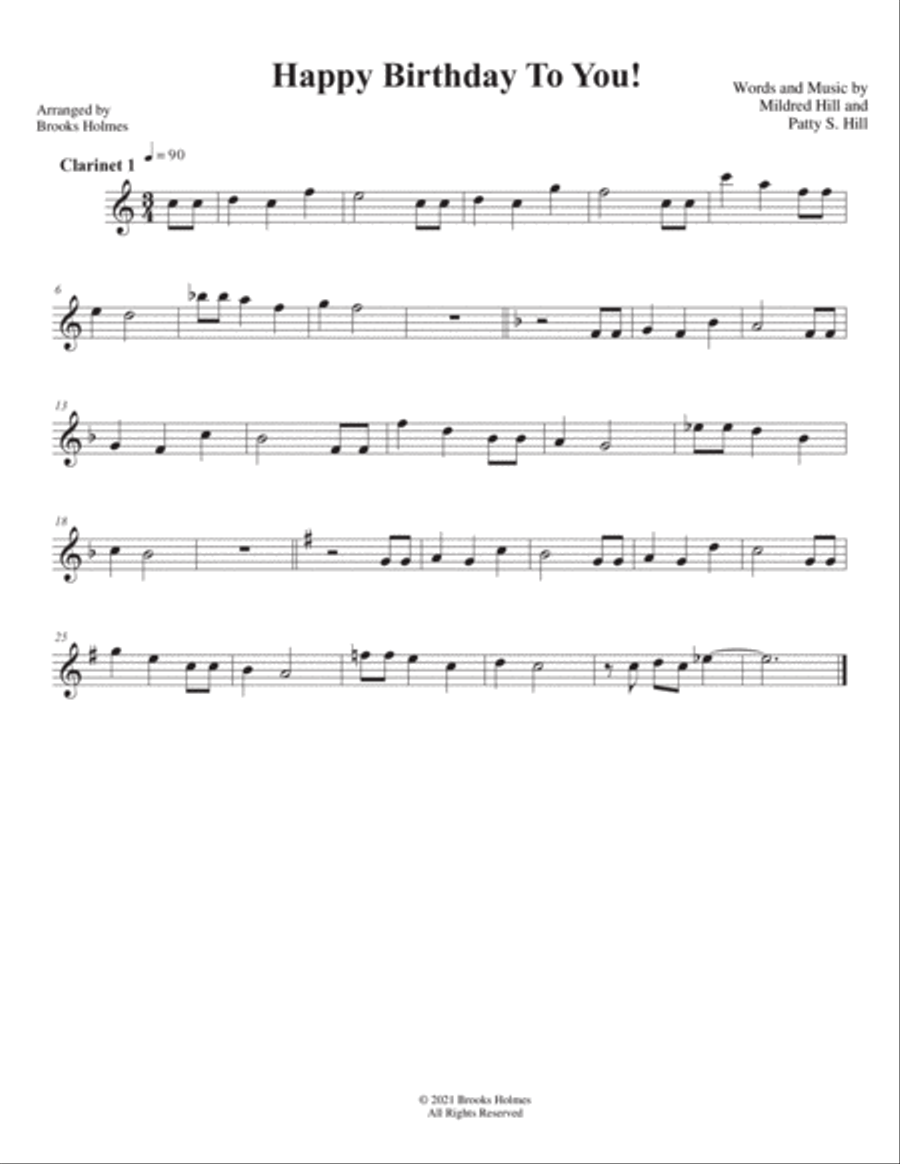 Happy Birthday To You! (Young Concert Band) Concert Band scores gallery preview page 6