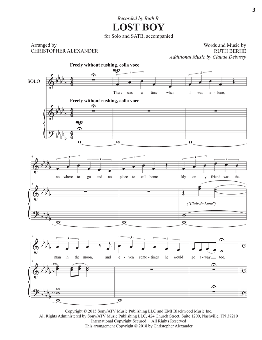 Lost Boy 4-Part scores gallery preview page 3