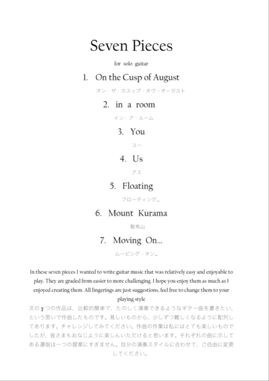 Seven Pieces Seven Pieces Acoustic Guitar scores gallery preview page 3
