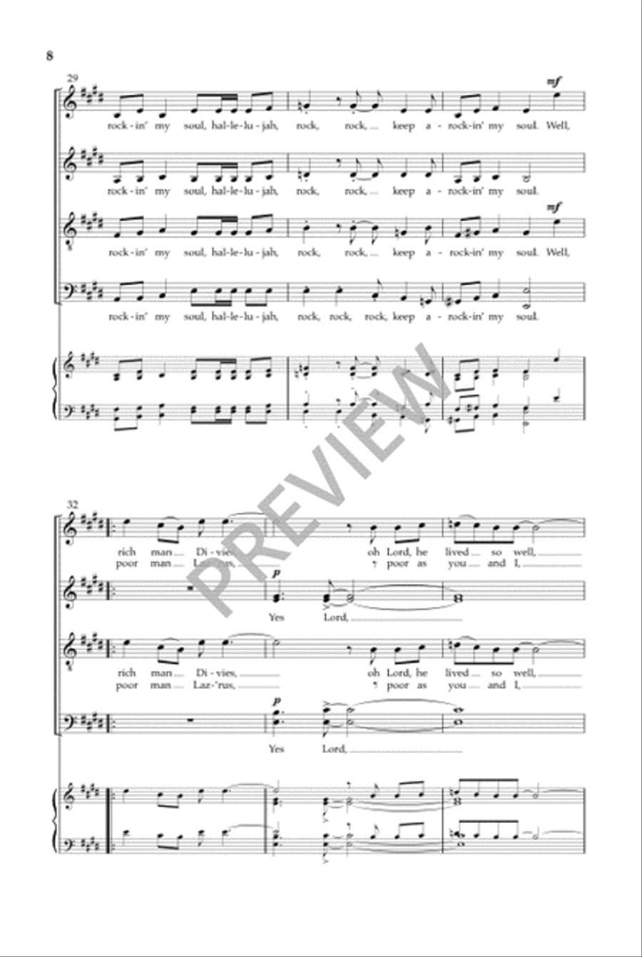 Rock-A My Soul Rock-A My Soul Divisi scores gallery preview page 9
