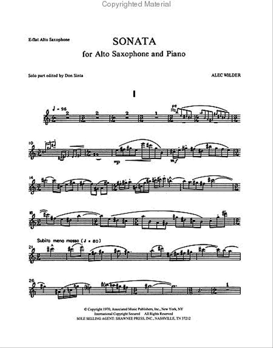 Sonata Sonata Alto Saxophone scores gallery preview page 3