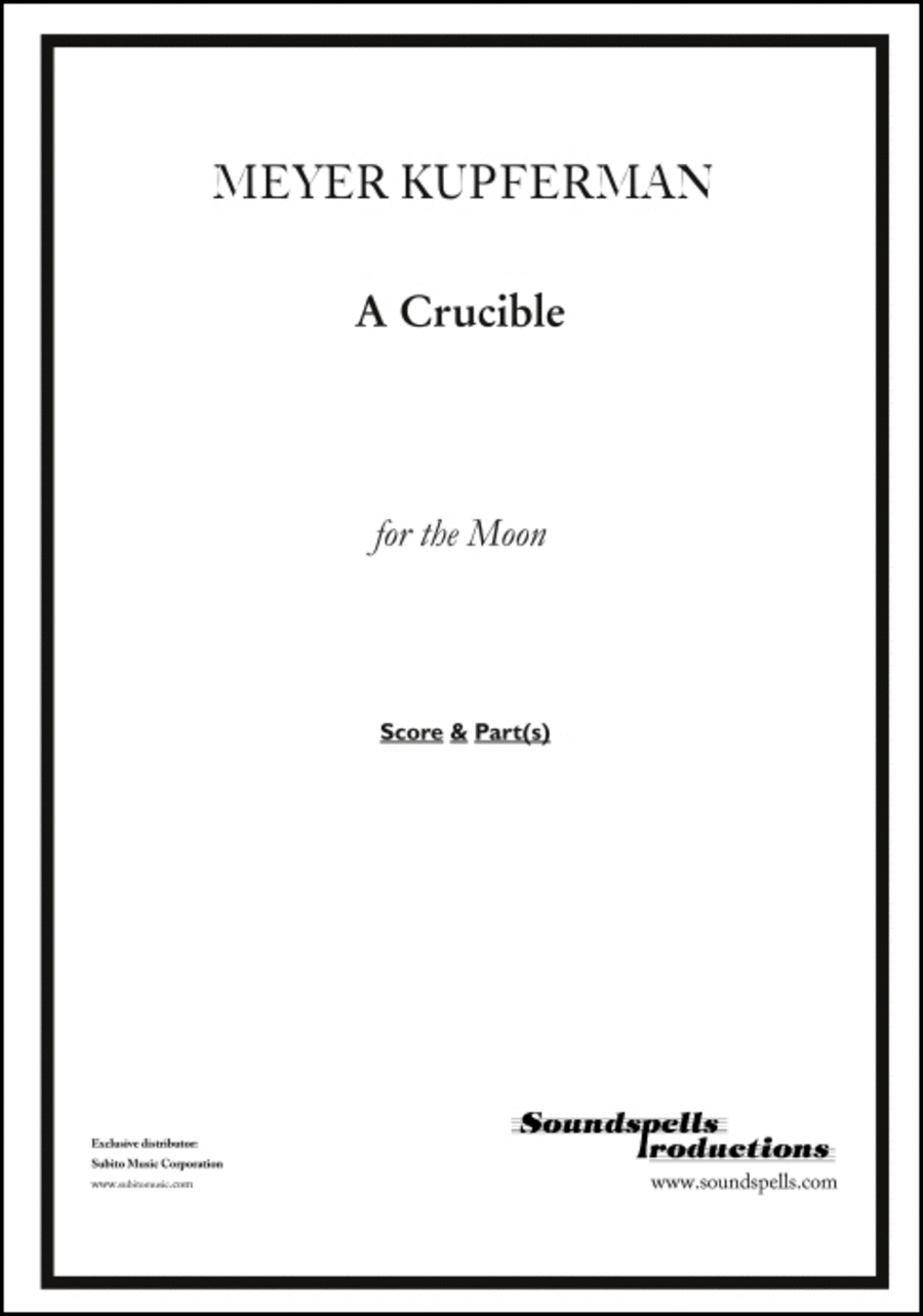 A Crucible for the Moon, cantata Choir scores gallery preview page 1